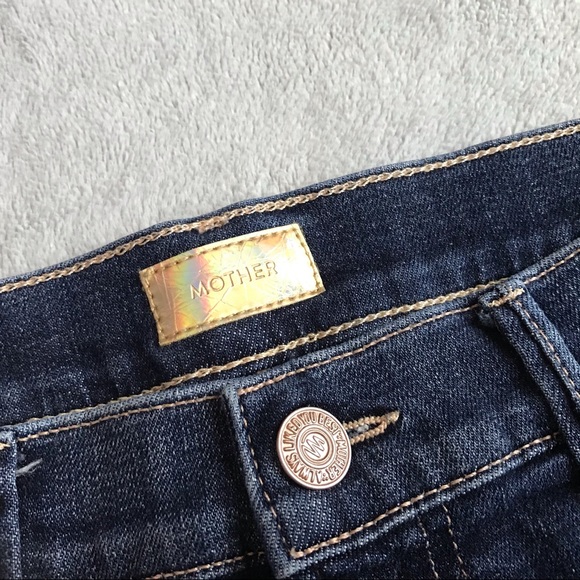 MOTHER The Charmer Fray Patch Shorts Girl Crush 24 - Picture 2 of 15